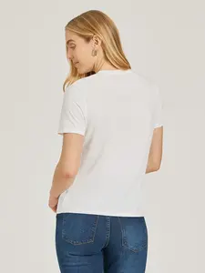 Mott & Bow Relaxed Crew Marcy Tee ttk - Ultra Soft Pima Cotton Modal Blend -  Perfect for Casual & Sophisticated Settings