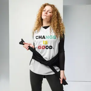 Change is GOOD Recycled unisex basketball jersey