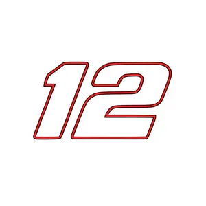 Ryan Blaney NASCAR Number 12 Decal Sticker for Trucks Cars and More Racing Fan Decor