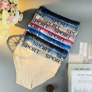 9pcs [Lady Lingerie] Women'S Large-Size Mid-Crotch Underpants | Letter, Pure Color, Simple Design, Soft and Comfortable, Skin-Friendly, Breathable Triangle Pants, All-Season Clothing (Colors Random Delivery)