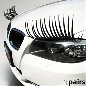 Cute False Eyelashes Car Stickers, Headlight Eye Lashes Stickers, Electric Eye Stickers, 1 Pair Car Light Eye Lashes Stickers