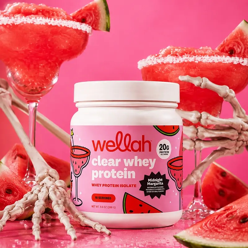Wellah Clear Whey Protein | Easy-Digest | Ultra-Filtered Juicy Protein Drink for Women | 20g of Protein | 10 Servings Workout Supplement