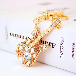 Fashionable creative accessory guitar keychain for girls, metal pendant small gift 627| Car Keys & Handbag Accessory Gift| Perfect Gift Idea