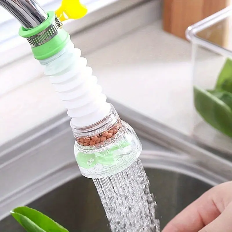 2pcs Faucet Splash Guard - Water-Saving Kitchen & Bathroom Tap Extender with Filter Mesh, Kitchen Sink Splash Guard