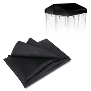 Outdoor Dog Kennel Cover for Outside, 4'x4'x4.5' Waterproof UV-Resistant Cover, Top Cover Protection and Comfort for Your Dog