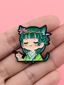 Unique Cartoon Anime Girl Enamel Brooch, Zinc Alloy Badge, Backpack Hat Clothing Accessory, Fashion Accessory, Daily Gift for Colleagues Friends