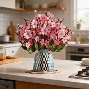 3D Flower Pop Up Card for Valentine's Day - Forever-Blooming Paper Bouquet with Blank Note & Envelope.Anniversary Birthday Gift for Her.