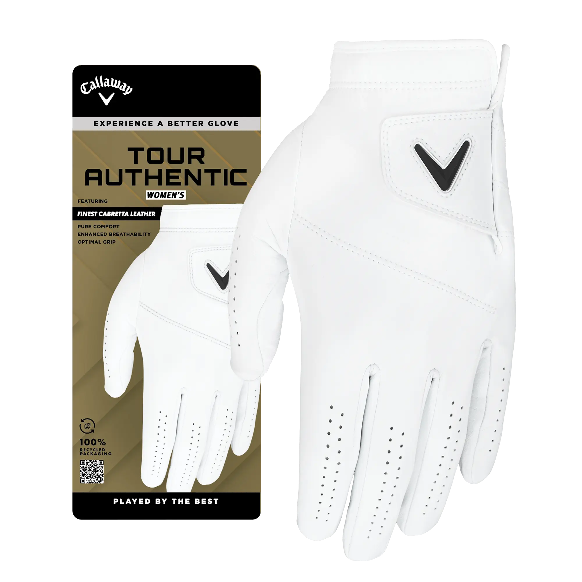 Callaway Golf Women's Tour Authentic™ Glove in White | Size: Large