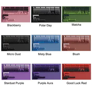 134-Key PBT Sublimation Keycaps - Multiple Color Options, Translucent Gradient Design, Compatible with Mechanical Keyboards(only keycap)