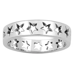 Star Outline Cutout Ring - 925 Sterling Silver