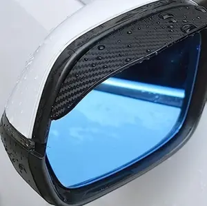 Car Rearview Mirror Rain Cover, Carbon Fiber Pattern Rearview Mirror Rain Cover, All-weather Sunshade & Snow Protector for Vehicles, Car Accessories