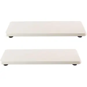 2 Pcs Water Absorbing Stone Trays, Kitchen/Bathroom Sink Soap Dish, Diatomite Tray Used for Hand Soap & Cosmetic Bottles in The Modern Home, 3.15" W x