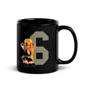 6 (@callher6) 6 Logo Black Glossy Mug
