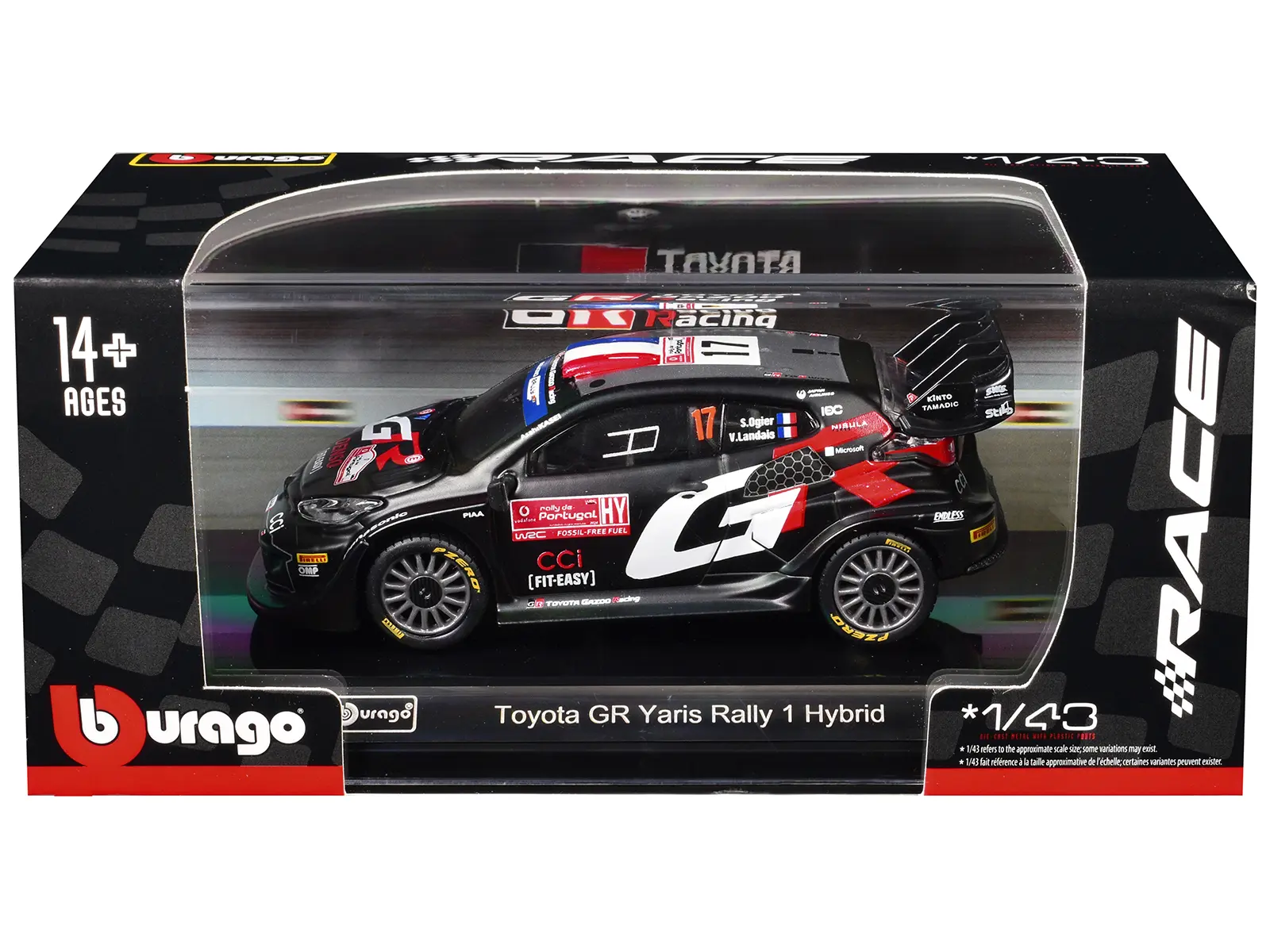 Toyota GR Yaris Rally1 Hybrid #17 "Toyota Gazoo Racing WRT" "World Rally Championship" (2024) 1/43 Diecast Model Car by Bburago