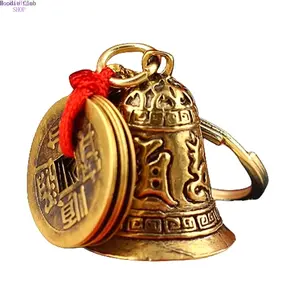 Vintage Brass Bell Keychain Pendant, Retro Decorative Bag Charm, Handmade Metal Accessory for Bags, Keys & Everyday Carry
