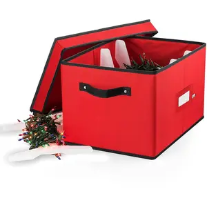 Zober Christmas Light Organizer With 4 Wheels - Fits 200 Mini Lights - Durable Storage Solution With Reinforced Handles