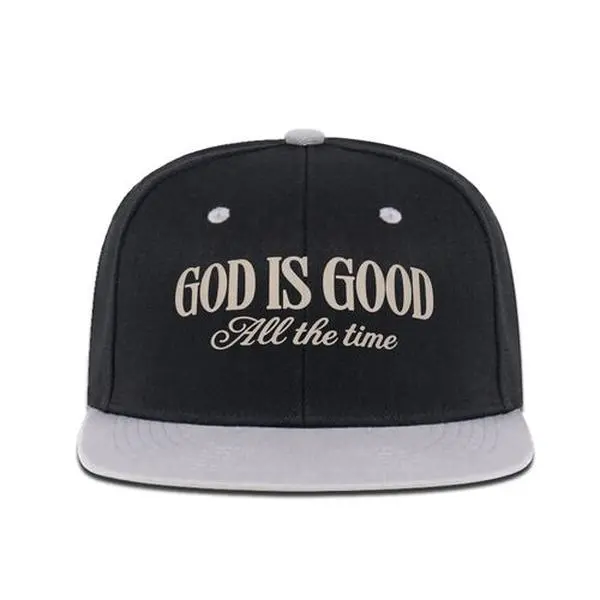 Unisex Five-Panel Baseball Cap with "GOD IS GOOD" Heat Transfer Letter Print, Adjustable Sun Protection Casual Hat for Outdoor, Spring & Autumn Trips, Travel and Beach Vacations
