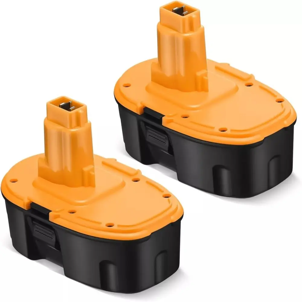 18V Rechargeable Ni-Cad Battery Replacement (2-Pack, 5.5Ah) with Ni-MH Cells & Overprotection, Compatible with Dewalt 18V XRP Models DC9096, DC9099, DW9095, DW9098, DW9099, Cordless Power Tools & OEM Charger