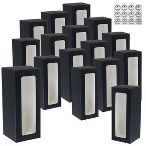Black Gift Boxes,8.7'x3.15'x3.15' Soap Box for Homemade Soap,Paper Small Gift Boxes Bulk for Candy Cookies Party Favors Mother's Day Supplies