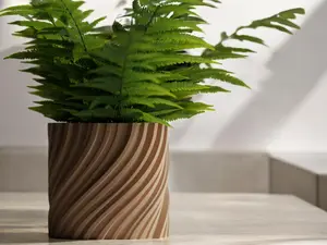 TreeSpindle Planter Vase – Modern Rustic Plant Pot with Twisted Tree Texture – Ideal for Indoor Plants, Outdoor Succulents, Orchids, and More – Home Decor Pots