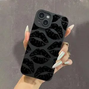 Lip Pattern Phone Case, Anti-fall Mobile Phone Case With Camera Lens Protection, Shockproof Phone Protective Protector Cover, Phone Protection Accessories for iPhone 11 12 13 14 15 16 17  6 7 8 Series Devices, Fun Summer Gift