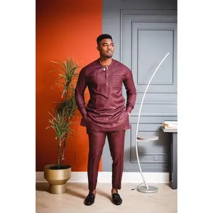 Maroon Kaftan Ayo Set