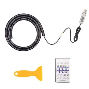 Car Center Console RGB Light Kit, USB Powered Car Center Console Ambient Light with APP Control, Multifunctional Ambient Lights, Multifunctional Car Interior Atmosphere Light