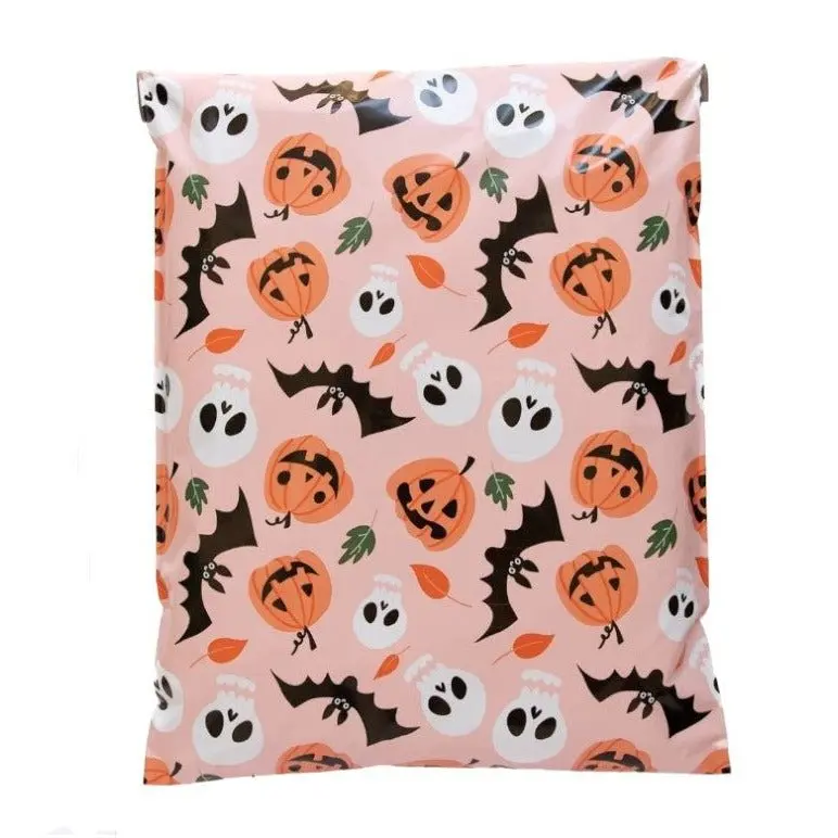 Halloween Pumpkin Poly Mailers Size 10x13 Colorful Shipping Bags