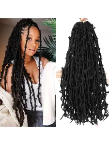Butterfly Locs Crochet Hair 18 Inch Pre Looped Distressed Braids Soft Messy Crochet Soft Locs Crochet Hair Faux Locs Crochet Hair Extensions 6Packs Boho Butterfly Locs (18 Inch (Pack of 6), 1B)