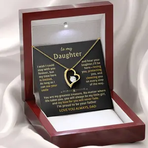Jewelry Daughter Gift From Dad, Father Daughter Gift, Dad to Daughter Gift, Christmas Birthday Gift, Forever Love Necklace, My love for you will never fade