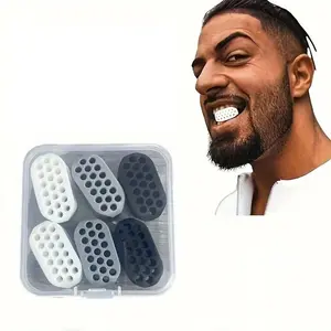 Silicone Jawline Exerciser, 6pcs Per Box, Ball-Shaped Tool for Facial Muscle Training, Home Fitness Equipment, Face Muscle Trainer