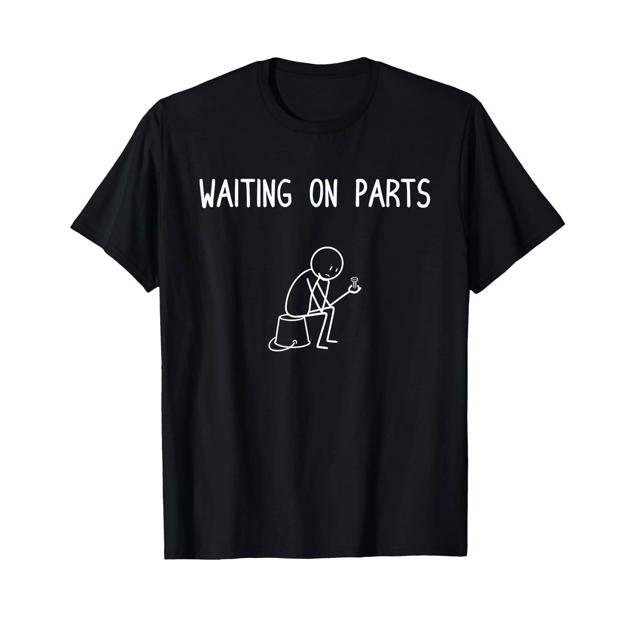 Unisex Standard Fit T-Shirt for Auto Mechanics, Car Technicians, and Repair Professionals Waiting on Parts