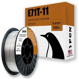 Flux Core Welding Wire - E71T-11 .035 Inch, 10 Pound Spool - Gasless Mild Steel Welding Wire with Low Splatter - For All Position Arc Welding