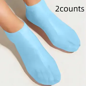 2 Pairs Silicone Moisturizing Socks, for Dry Cracked Heels, Soften Rough Skin, Unisex, Deep Foot Care, Perfect Gift for Mother's Day, Christmas, Ramadan