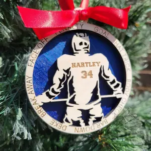 Personalized Hockey Player Christmas Ornament Gift for Hockey Player, Hockey Christmas Gift