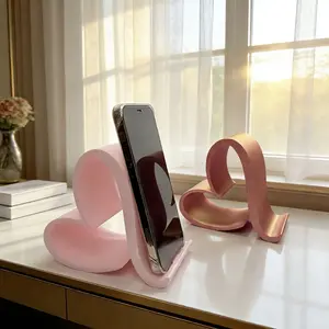 Heart-Shaped Phone Stand, 3D Printed Universal Holder, Desktop Organizer, Ideal for Home Office Party Decorations, Valentine's Day Christmas Gift