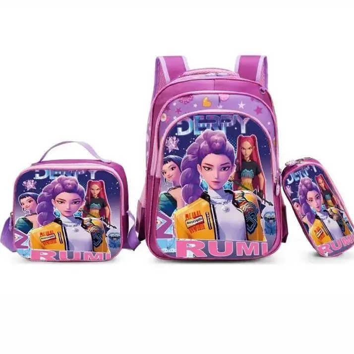 2026 3Pcs K-Pop Witch Hunter Backpack3PCSSetl 16 Inch Kids School Backpack forGirls,Lunch Bag & Pencil Case, 2026 Must HaveBack to School Gift for Teens