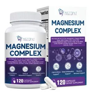 [New product]Migcopat Magnesium Complex with Ashwagandha, L-Theanine & NAD+ | 24-in-1 Chelated Blend with Glycinate, Malate, Citrate & More | Supports Calm, Energy, Muscle & Sleep | Non-GMO, 120 Vegan Capsules