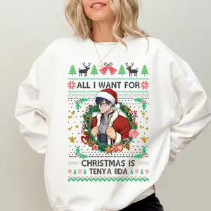 Tenya Iida Christmas SweatShirt, My Heroes Academiaa SweatShirt, MHA Christmas Tee, Gift For Fan, For Men, For Women, Streetwear