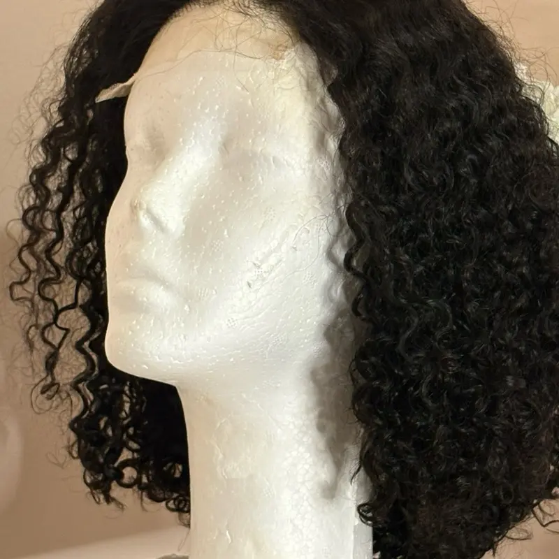 Kinky Curly 13x4 Lace Front Wig Full Frontal Glueless Wig Natural Look Beginner Friendly Hairpiece