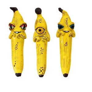 Halloween Magic Banana Resin Craft Decoration, Frameless Design, No Power/batteries Needed, Perfect for Holiday Tabletop Decor