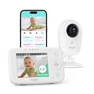 Simyke 3.5" Video Baby Monitor with Smart Camera 2-Way Audio AI Motion Detection Cam Night Vision VOX 1500ft Range Baby Safety Camara for home Baby Growth Album Pets/Baby Monitoring