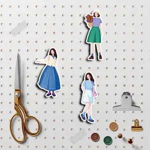 53pcs Cute Girl Character Outfit Stickers, Waterproof Decals for Phone Case, Notebook Decoration (Scrapbooking DIY Supplies)