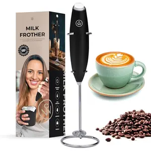 |  electric milk frother with stand | Milk frother handheld drink mixer and matcha whisk|  INCLUDED! drink mixer handheld | Hand frother, electric stirrer coffee mixer wand