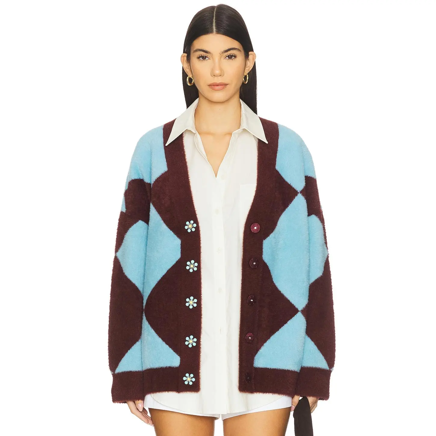Essentiel Antwerp Iwho Oversized Cardigan in Margot Mauve