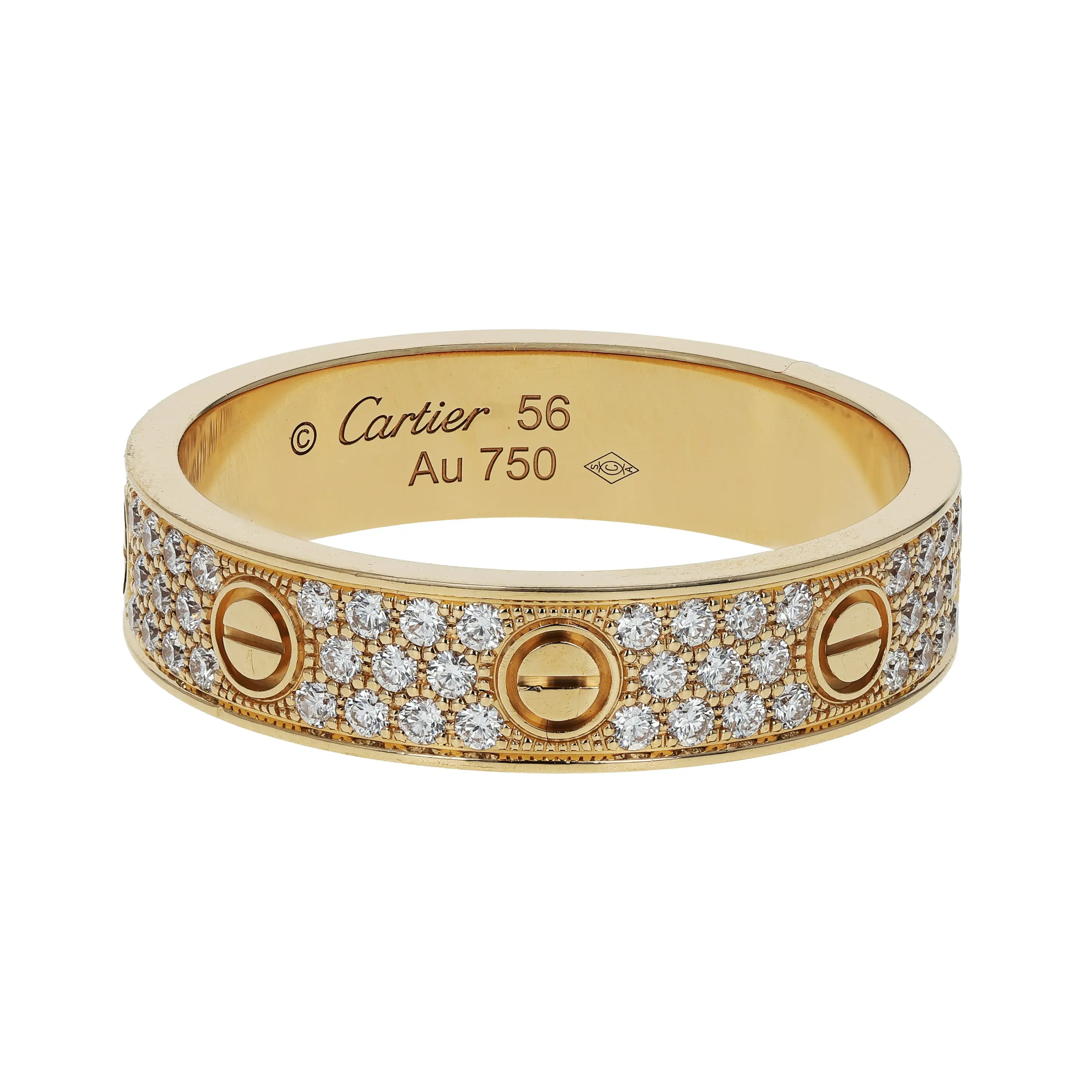 Pre-owned Cartier Love Ring Size 56