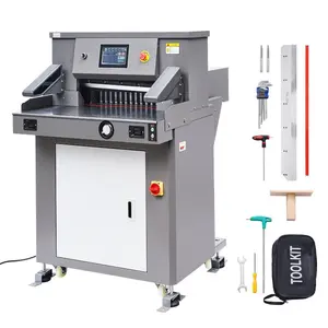 VEVOR Electric Paper Cutter, 1100W Heavy Duty Paper Cutter Machine 20.3 in/ 515 mm Cutting Width, 3.1 in/ 80 mm Cutting Thickness, Electric Guillotine Trimmer with Casters 7 in Touchscreen