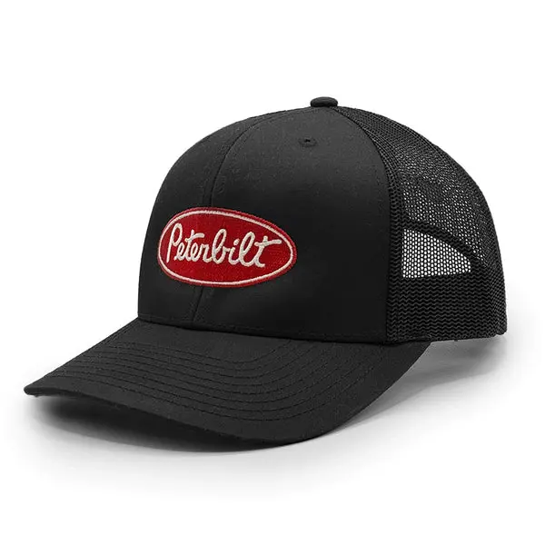Peterbilt Embroidered Patch On Retro Trucker Hat Adjustable Snapback Baseball Cap Vintage Mesh Hat for Men Women Unisex Streetwear