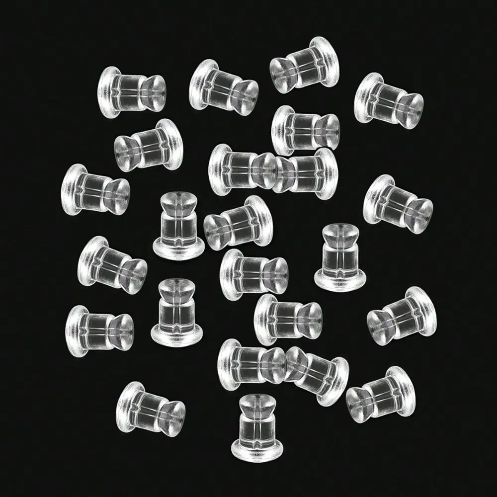 120 Pcs Clear Silicone Earring Backs, Soft Reusable Earring Stoppers for Studs, Hooks, DIY Jewelry and Pierced Earrings