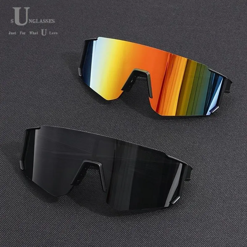 U shop,[dealsforyoudays]2 Pieces Unisex Sportive Shield Sunglasses, His and Hers Gifts.Trendy Large Size Sunglasses for Men, Fashionable Sunglasses for Outdoor Sports Cycling polarized sport glass